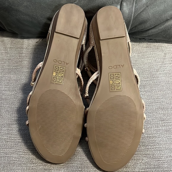 Aldo Sandals. Tan with gold detail. Never worn. Brand new. - Picture 4 of 5
